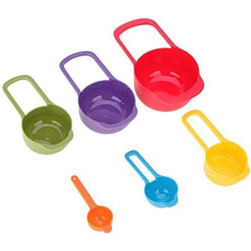 0811 Plastic Measuring Spoons for Kitchen (6 pack) Dukandaily