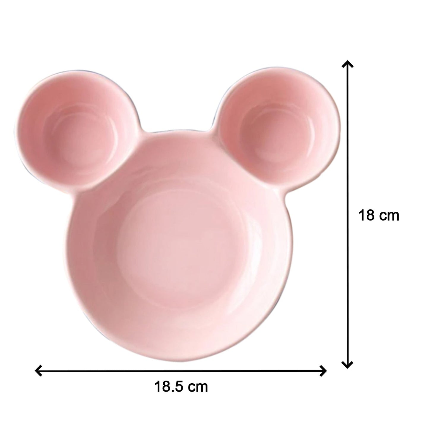 0863A Unbreakable Plastic Mickey Shaped Kids/Snack Serving Plate (Without Sticker) DeoDap