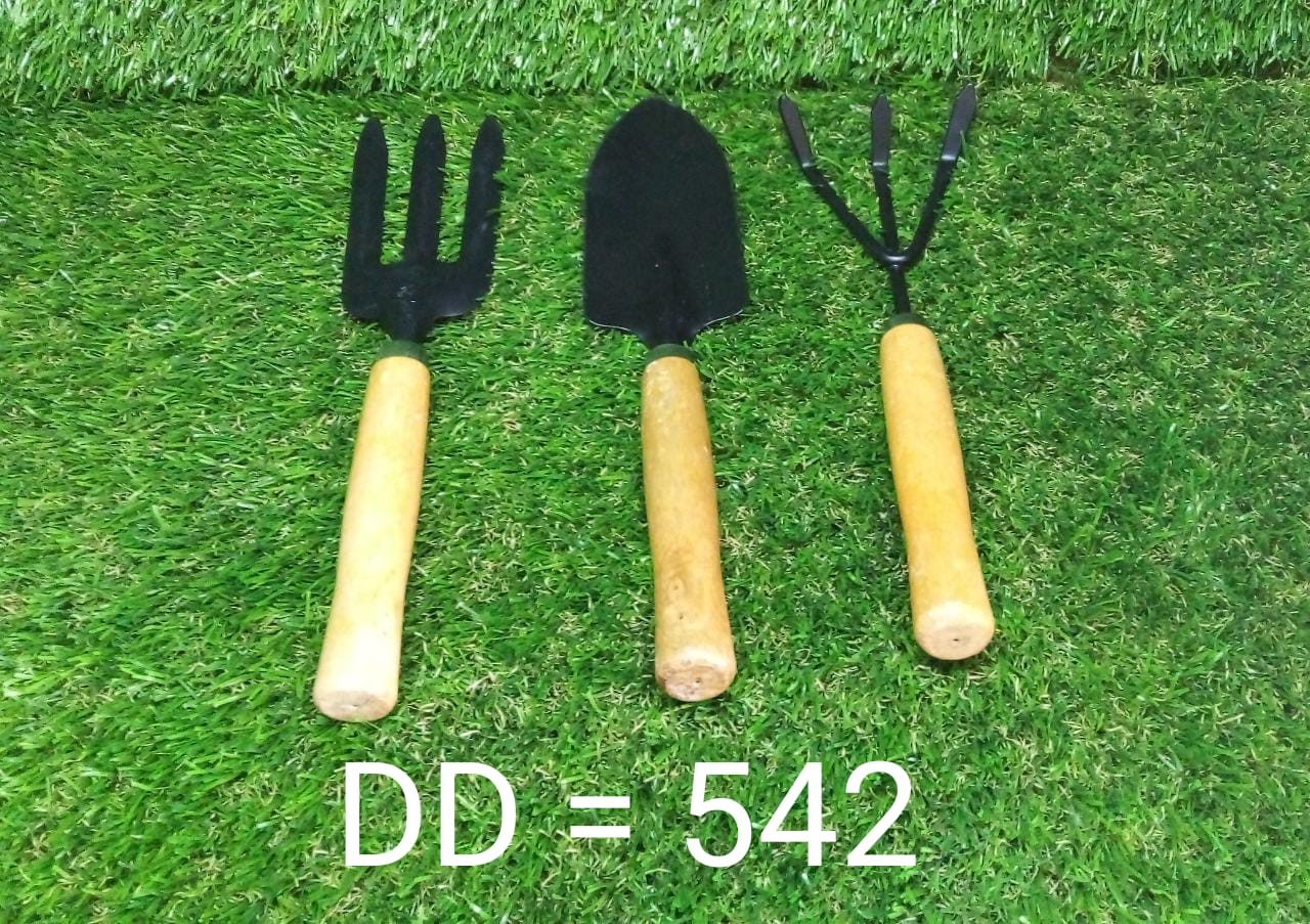 542 Gardening Tools - Hand Cultivator, Small Trowel, Garden Fork (Set of 3) Dukandaily