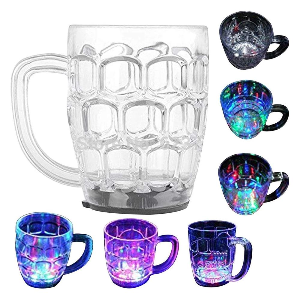 619 Led Glass Cup (Rainbow Color) Dukandaily