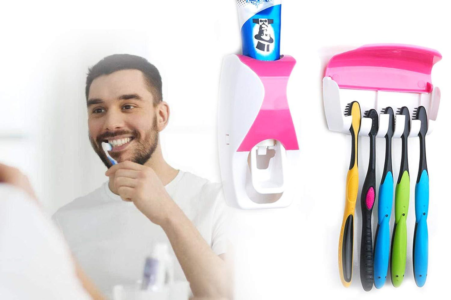 200 Toothpaste Dispenser & Tooth Brush with Toothbrush Dukandaily