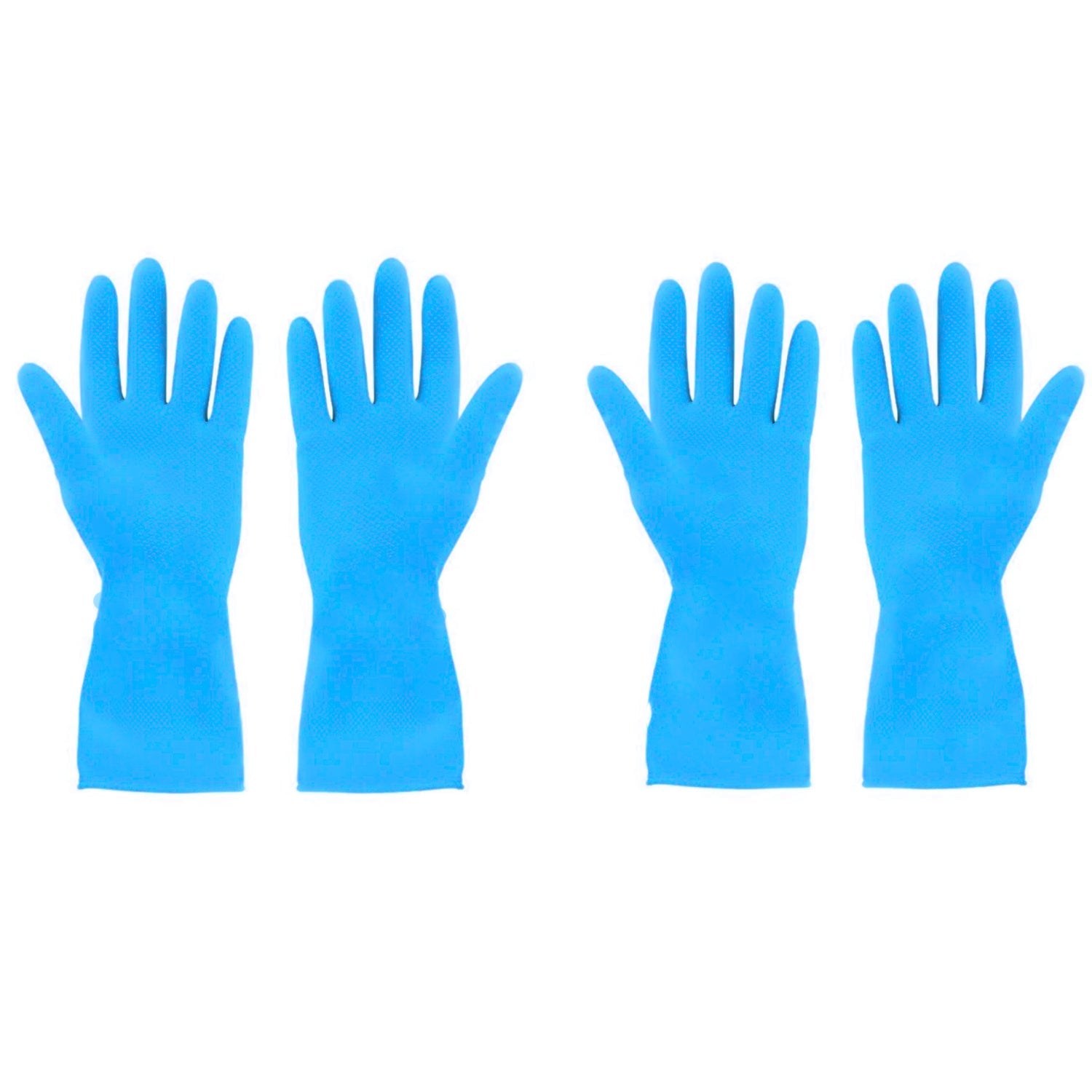 4855 2 Pair Large Blue Gloves For Different Types Of Purposes Like Washing Utensils, Gardening And Cleaning Toilet Etc. Dukandaily