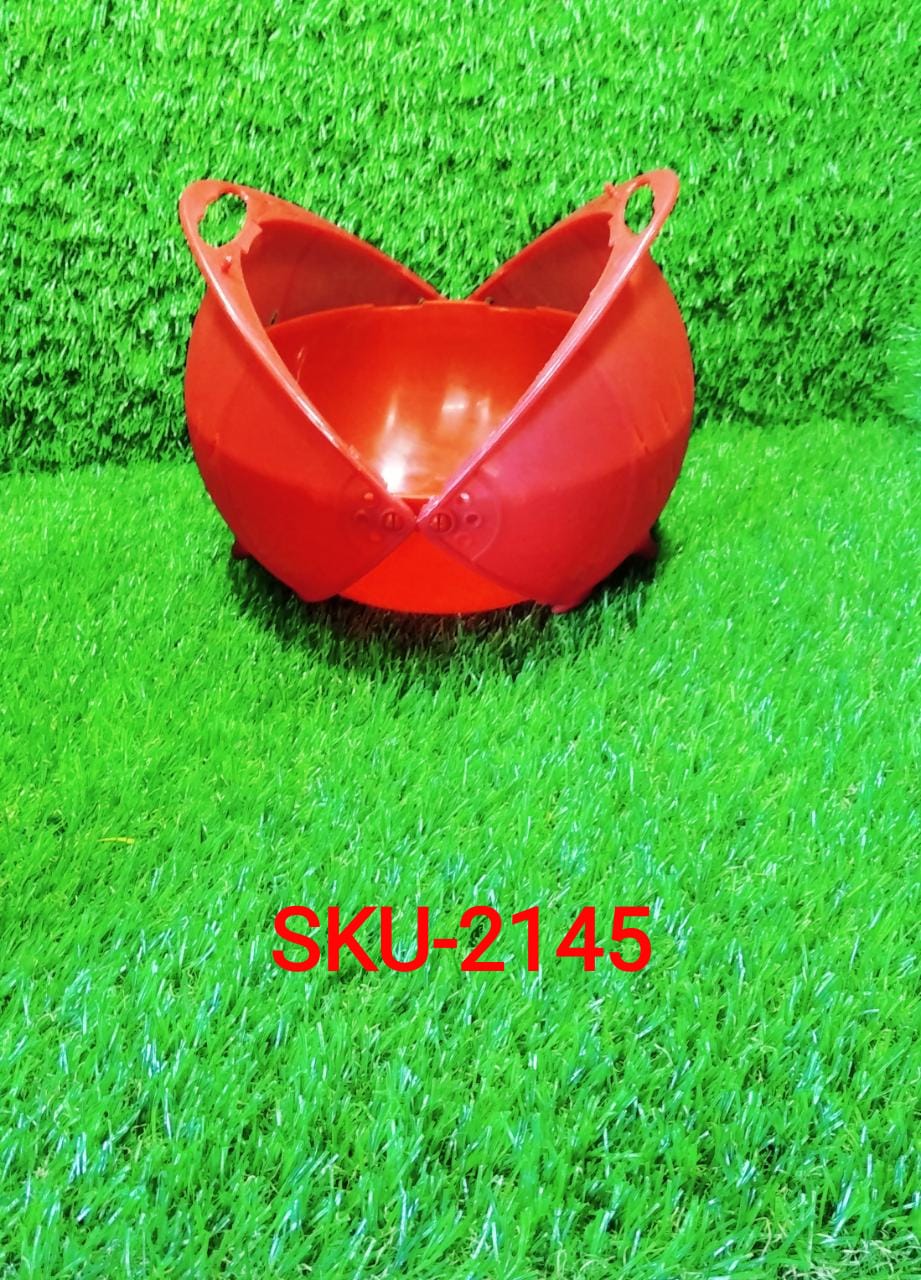 2145  Plastic Revolving Multi Functional Rice, Vegetable Fruit Wash Basket Bowl (Multi Colour) Dukandaily