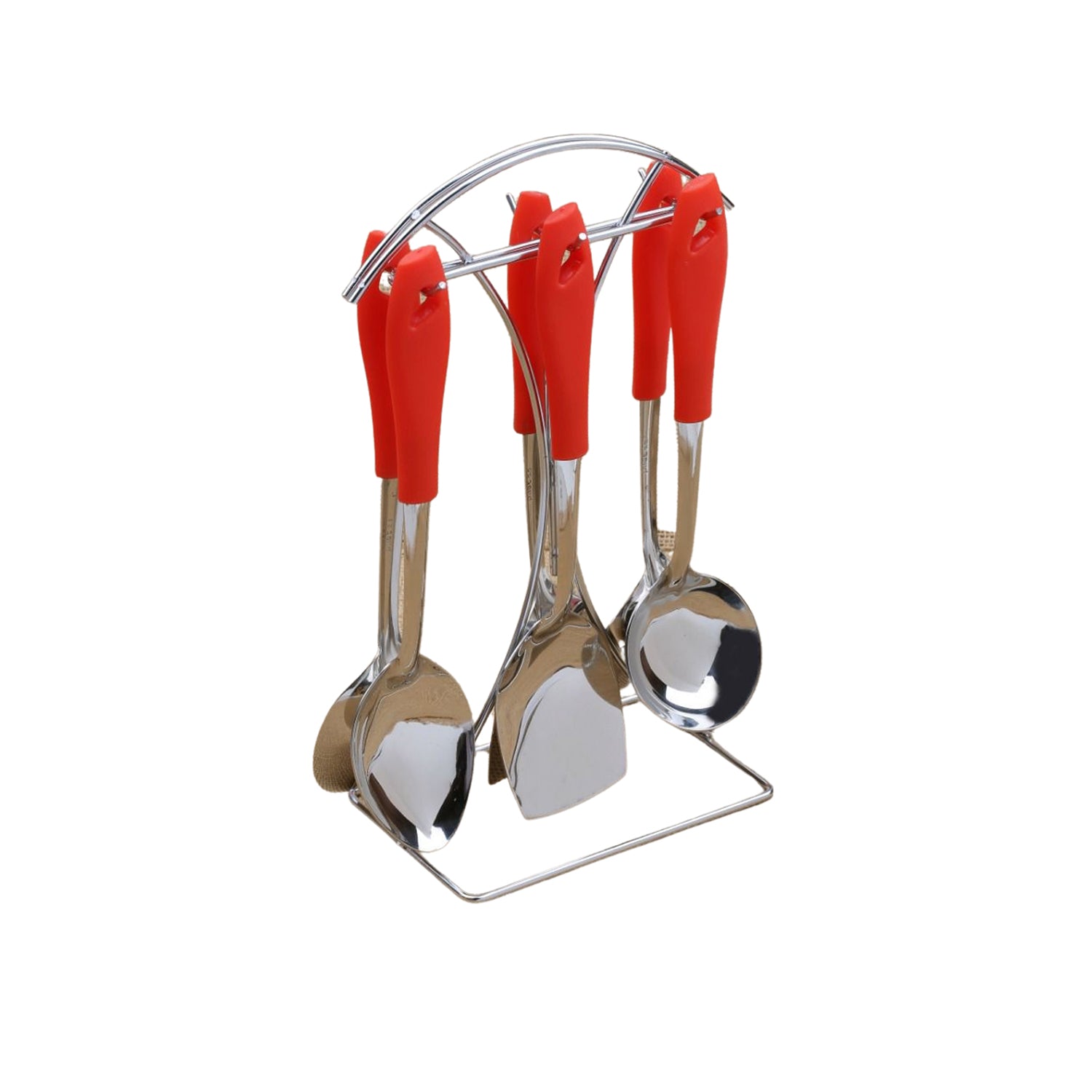 2701 6 Pc SS Serving Spoon stand used in all kinds of household and kitchen places for holding spoons etc. Dukandaily