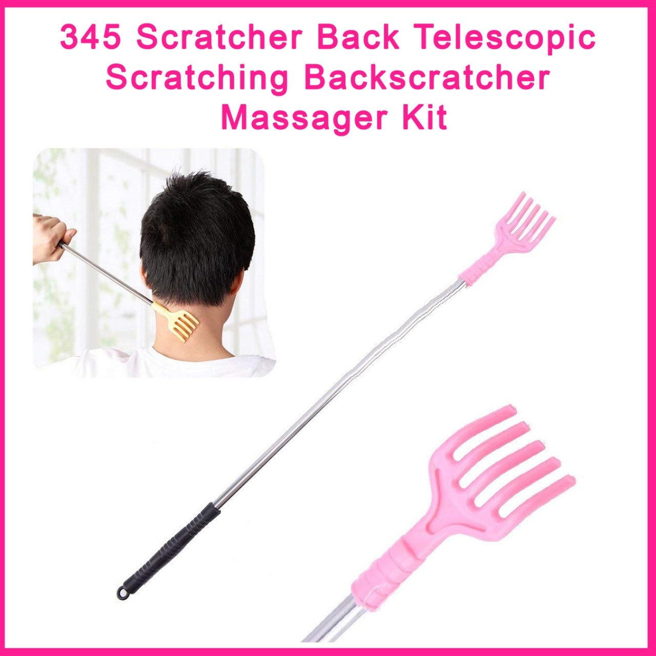 345 Scratcher Back Telescopic Scratching Backscratcher Massager Kit Dukandaily