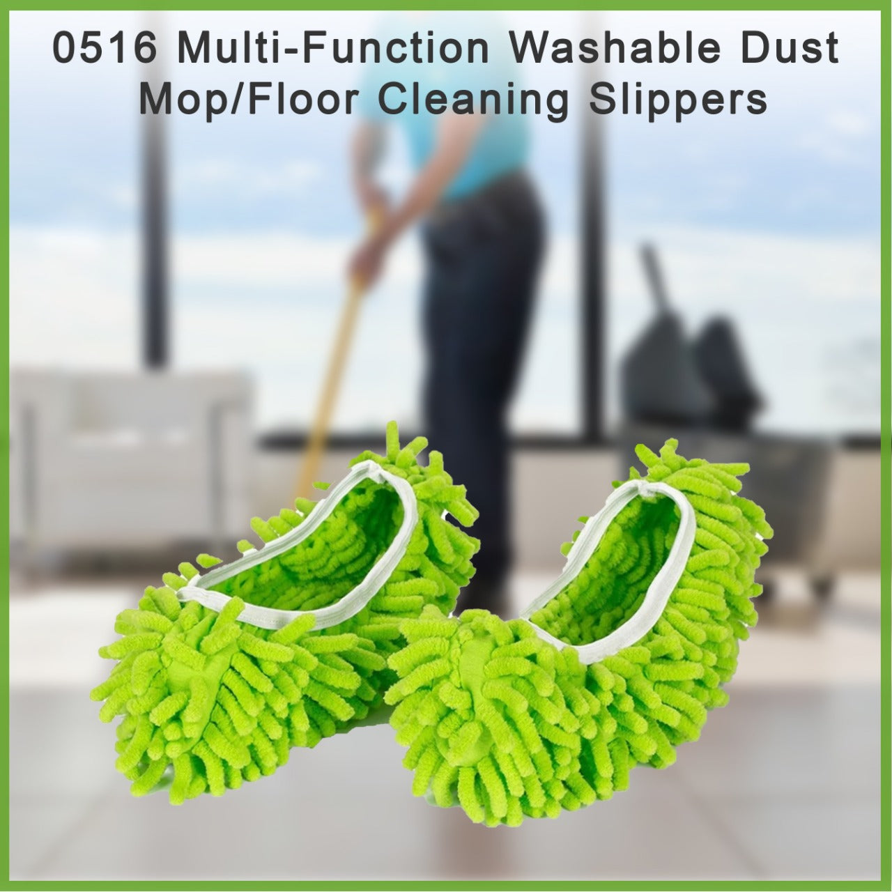 0516 Multi-Function Washable Dust Mop/Floor Cleaning Slippers Dukandaily