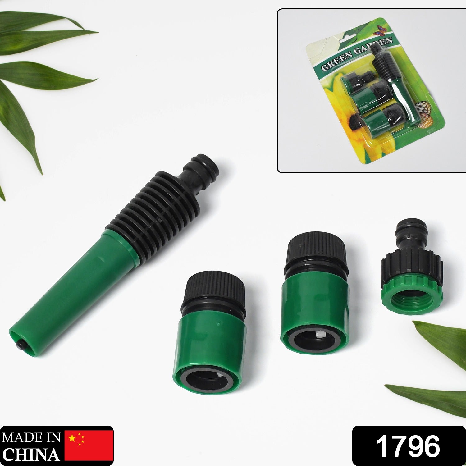 1796 Water Hose Pipe Tap Nozzle Connector Set Fitting Adapter Hose lock Garden Water Hose Pipe Tap Nozzle Dukandaily