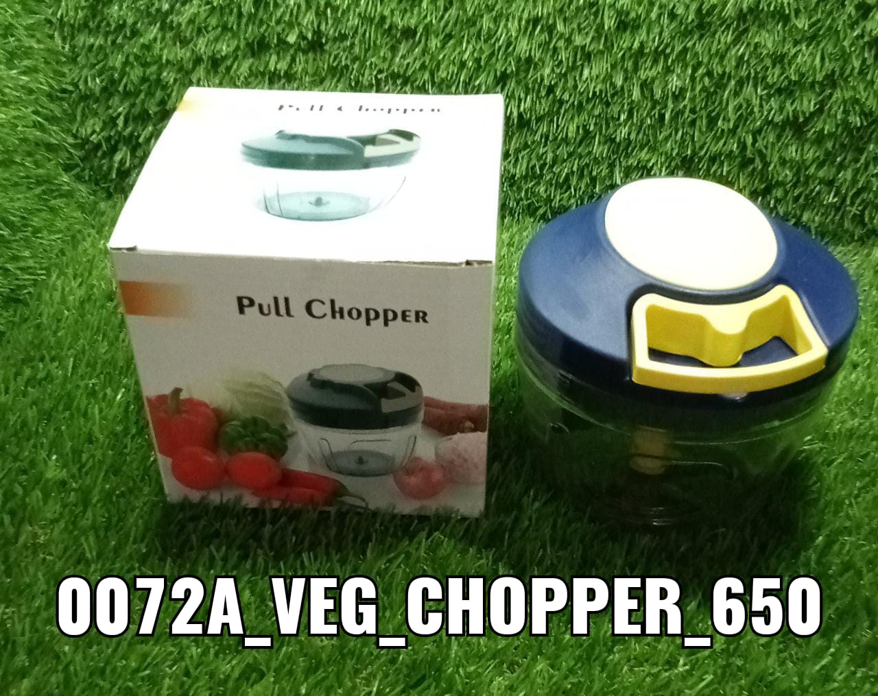 0072A Chopper with 4 Blades for Effortlessly Chopping Vegetables and Fruits for Your Kitchen (650ml) Dukandaily