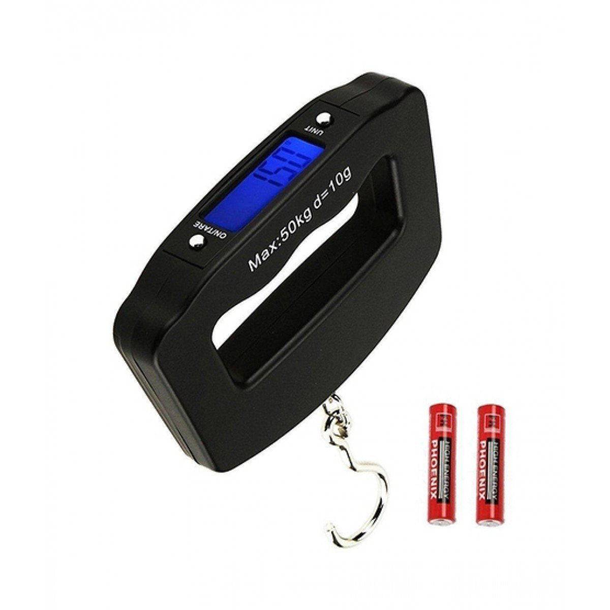 548 Black Digital Portable Luggage Scale with LCD Backlight (50 kg) Dukandaily
