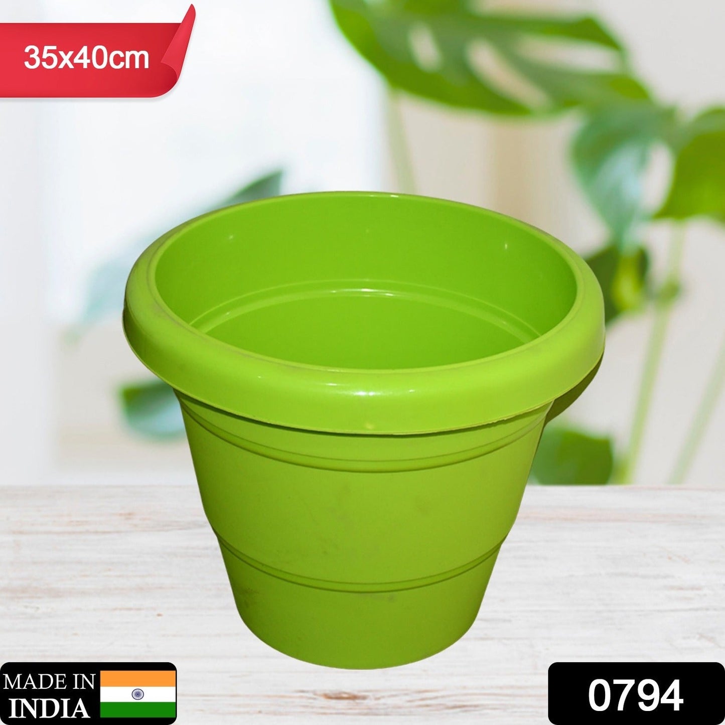 0794 Durable Plastic Pot For Indoor And Outdoor Gardening For Home Decor And Indoor Gardening (35x40Cm) (mix Color)