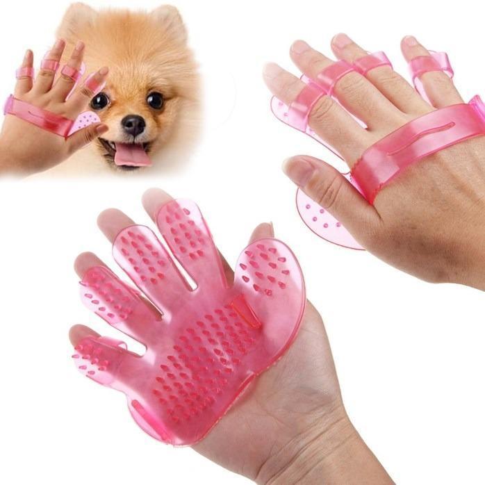 172 Rubber Pet Cleaning Massaging Grooming Glove Brush Dukandaily