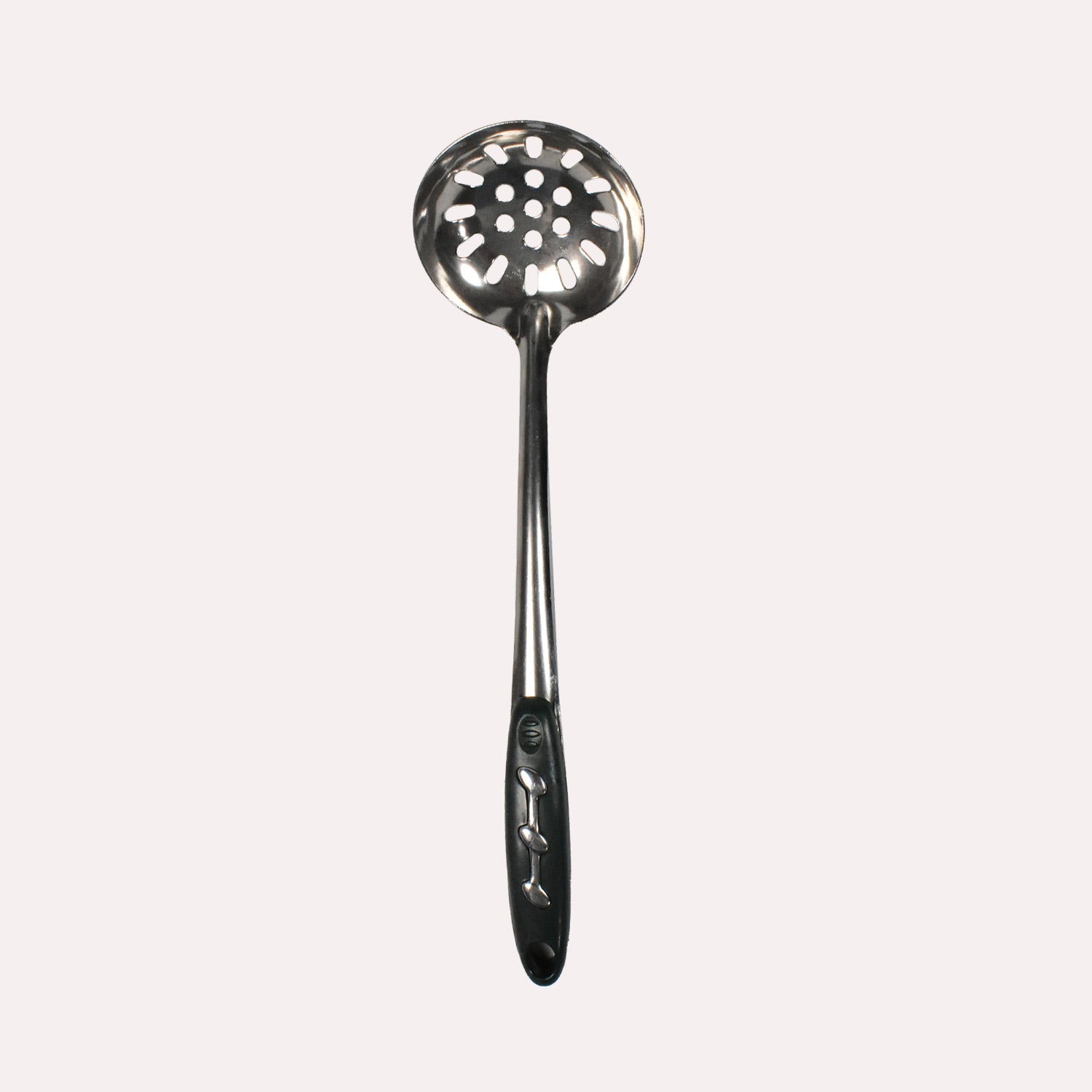 Stainless Steel Slotted Spoon with Vacuum Ergonomic Handle, Comfortable Grip Design Strainer Ladle for Kitchen Dukandaily