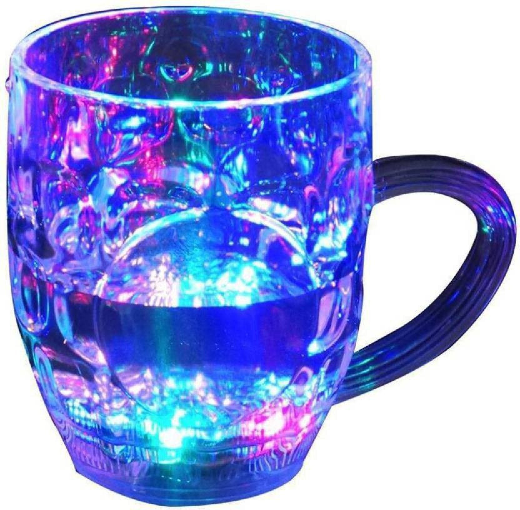 619 Led Glass Cup (Rainbow Color) Dukandaily